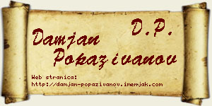 Damjan Popaživanov vizit kartica